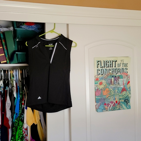 adidas Tops - Black Adidas Golf Shirt